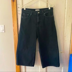 Zara High Waisted Denim Culottes